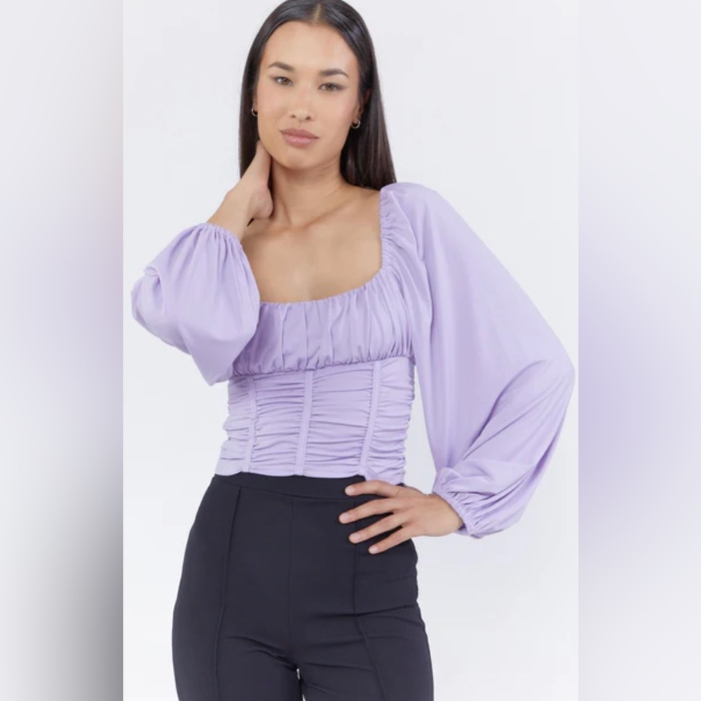 ❣️3/$30 FOREVER 21 Long Sleeved Cropped Puff Sleeve Top